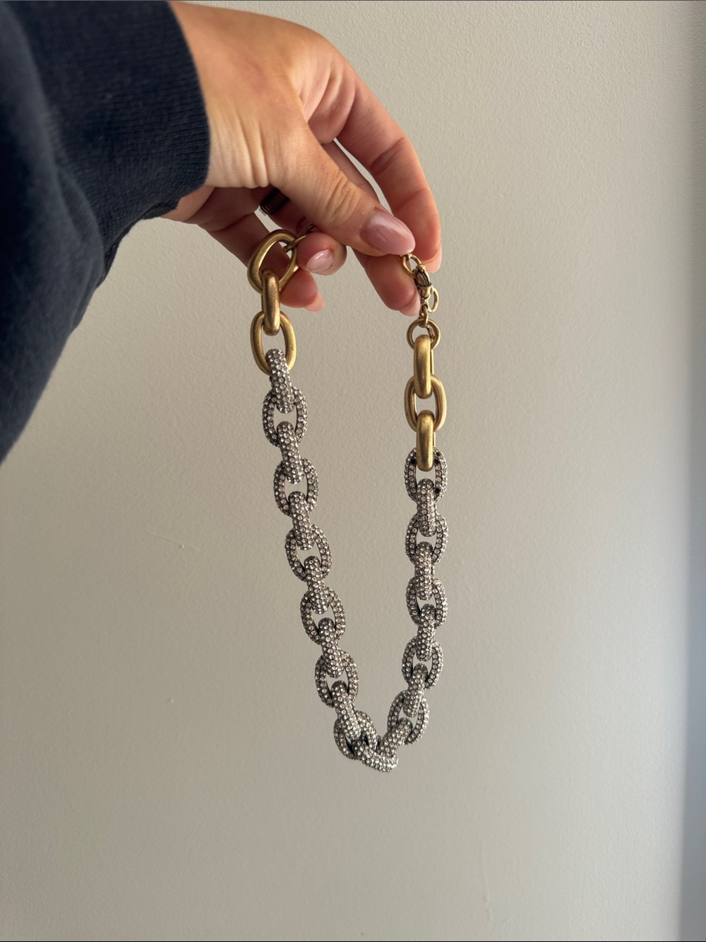J. Crew Two-Tone Gold and Silver Chain Necklace